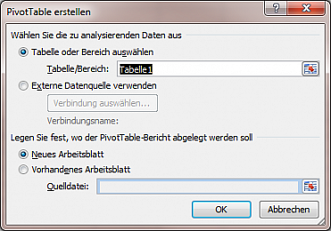 Icon: PivotTable einfügen