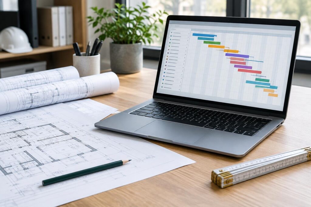 Titelbild zu Bauzeitenplan erstellen mit Excel-Vorlagen und einfachen Techniken